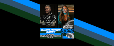 Promotional poster for a music event featuring DJs Sloane Motion and Summer Ses at C895, Seattle. Event details include date and time: Saturday, July 27th, 7-10PM, at Kremwerk. Split image shows Sloane Motion wearing a hooded sweatshirt decorated with floral patterns on the left, and Summer Ses smiling, posed in front of neon lights, on the right.