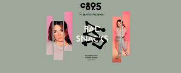 Promotional banner for C89.5 featuring musician Bad Snacks. Includes three stylized images of the artist in different poses with a backdrop of the text "Modern Lover (Femme House)" and event date August 16th