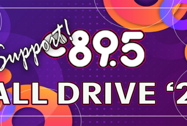 Graphic with the words "Support c89.5 Fall Drive '24"