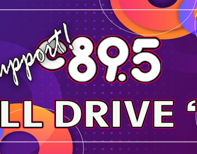 Graphic with the words "Support c89.5 Fall Drive '24"