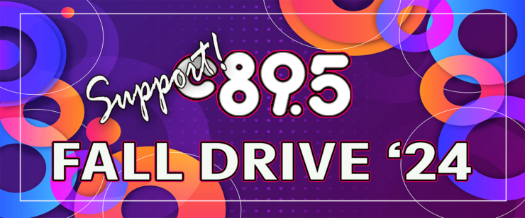 Graphic with the words "Support c89.5 Fall Drive '24"