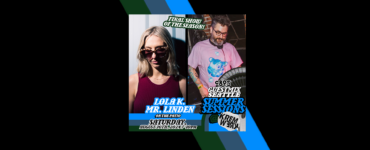 Promotional flyer for a live DJ event featuring LOLAK, Mr. Linden, and guests at Kremwerk, scheduled for Saturday, August 30th, 2024 at 7 PM. The flyer includes a split image: on the left, a person with sunglasses and a purple top; on the right, a person with a tattoo and a blue top featuring a cartoon design, standing by DJ equipment.