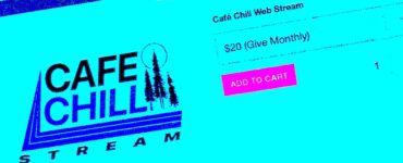 A screenshot of the Cafe Chill donation page on C895.org