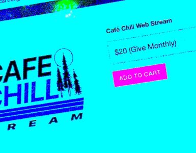 A screenshot of the Cafe Chill donation page on C895.org