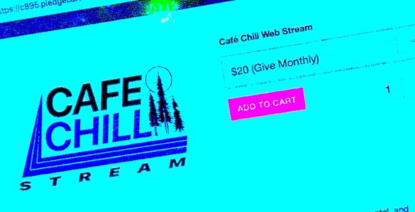 A screenshot of the Cafe Chill donation page on C895.org