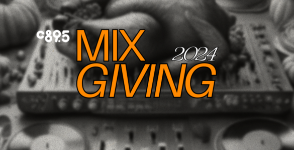 Banner image featuring the text 'MIX GIVING 2024' in bold orange letters, set against a textured background with decorative elements.