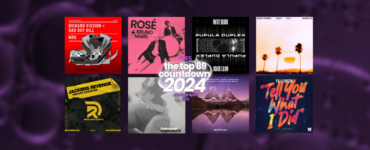 A promotional banner featuring a collection of seven diverse music album covers from various artists, including names like Richard Wilson, Rosé & Bruno Mars, and Jackeye's Revenge, displayed against a dark, purple textured background.