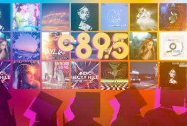 Colorful collage featuring album covers from various artists including Jax Jones and Hayla, with vibrant, neon-like backgrounds in shades of pink, blue, and orange.